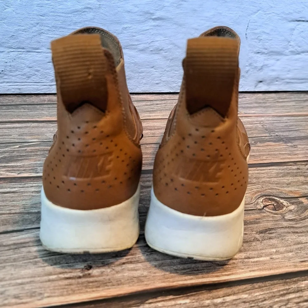 Nike Air Max Thea Mid Ale Brown Leather Chelsea Boot Sneakers 859550-200 Mens 8‎